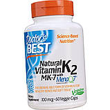 Вітамін К2 Doctor's s BEST Natural Vitamin K2 MK-7 with MenaQ7 100 60 капсул, фото 7