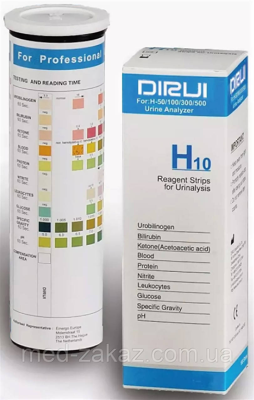 DIRUI H-10 Тест-смужки для аналізу сечі