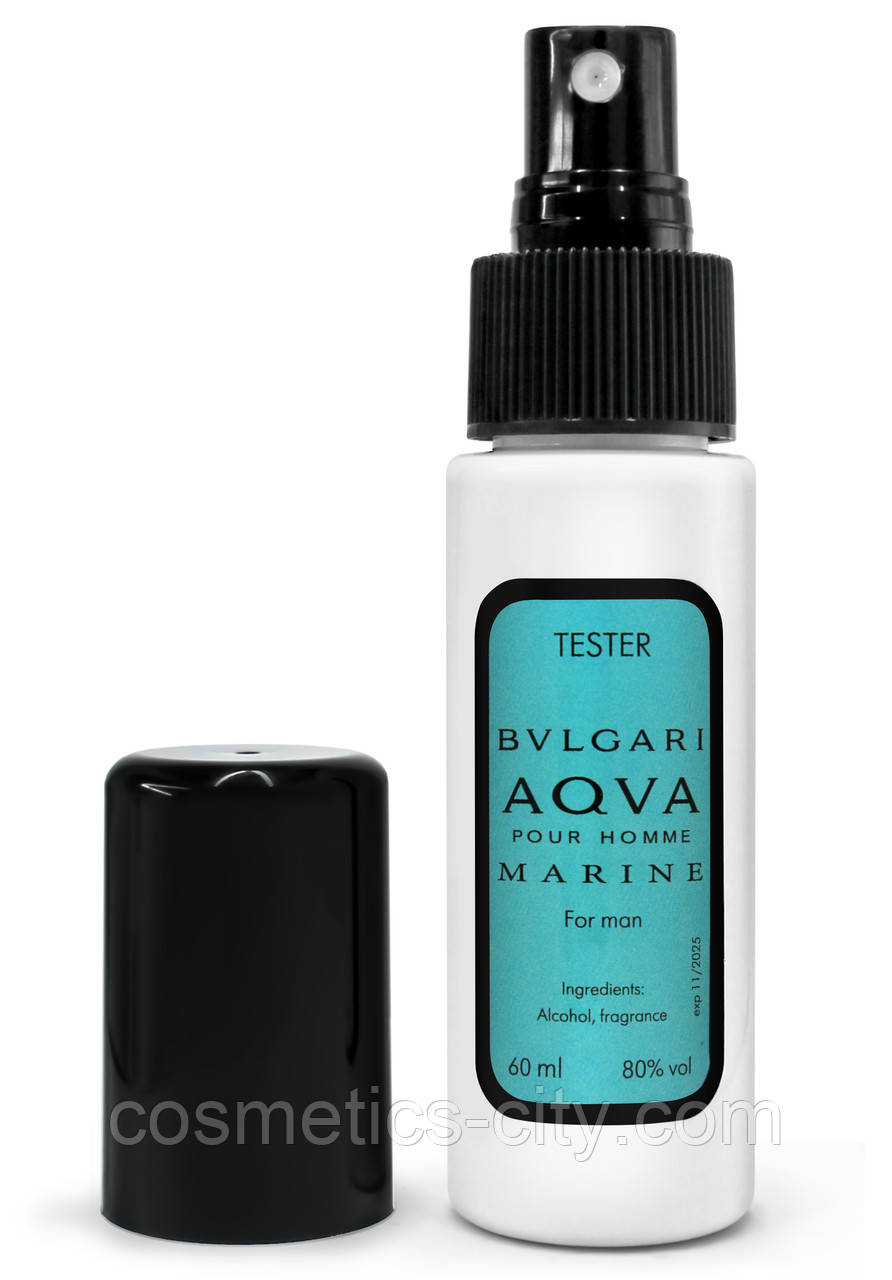 Тестер чоловічий Bvlgari Aqva Pour Homme Marine, 60 мл K-302, фото 1