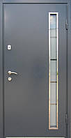 Вхідні двері Redfort Метал-МДФ зі склопакетом вулиця рама 1 труба + термоміст серія Оптима плюс