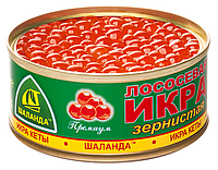 Ікра червона кети Шаланда Преміум зерниста свіжа 100 г у жерстяній банці