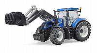 Игрушка трактор с погрузчиком Bruder 03121 New Holland