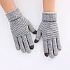 Зимові рукавички для телефону Touchscreen Gloves Сірий / Сенсорні рукавички, фото 5