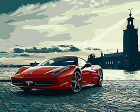 Картина за номерами Origami Червона Фераррі LW 3015 40*50 см