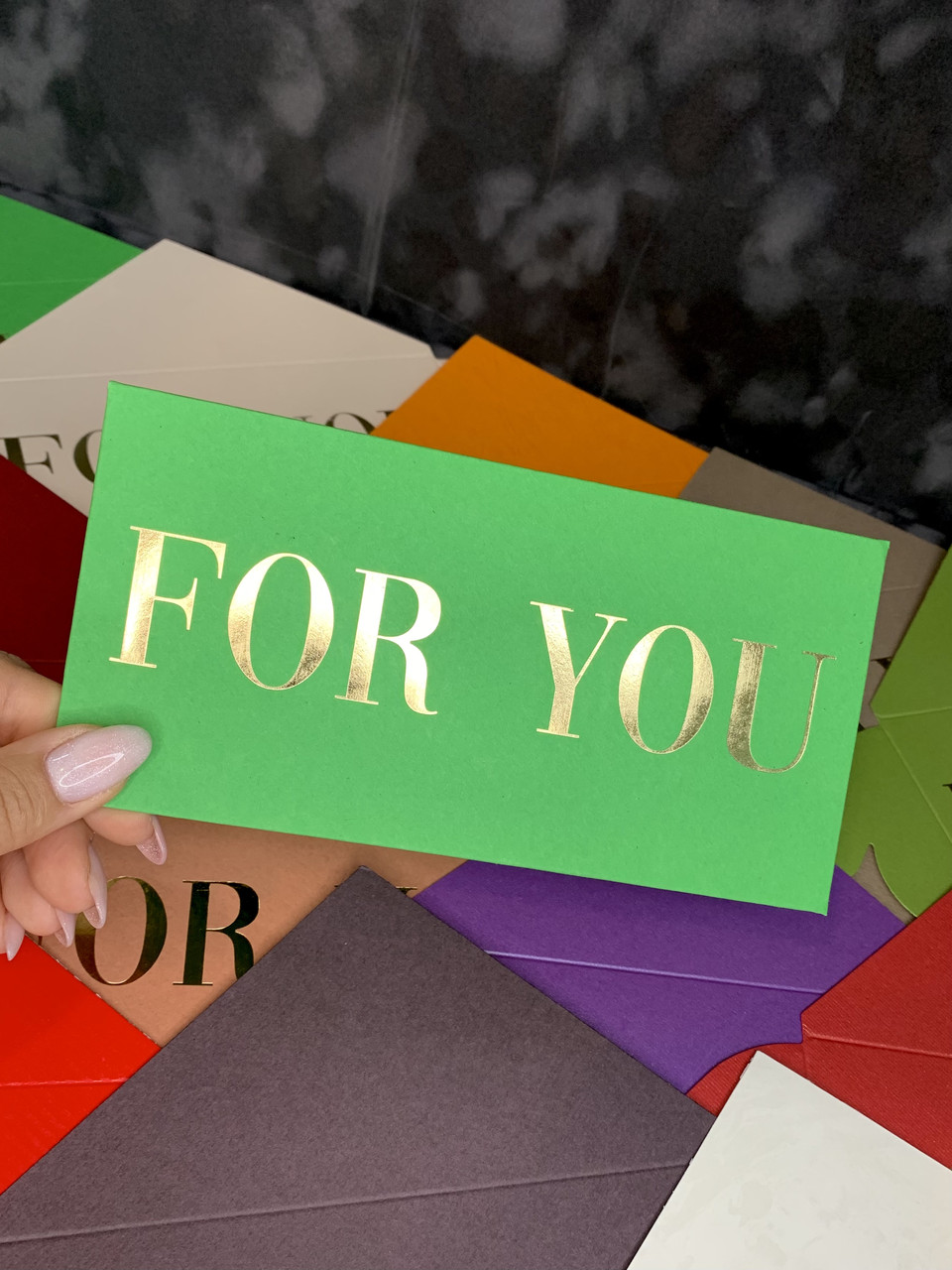 Конверти із золотим написом "FOR YOU", фото 1