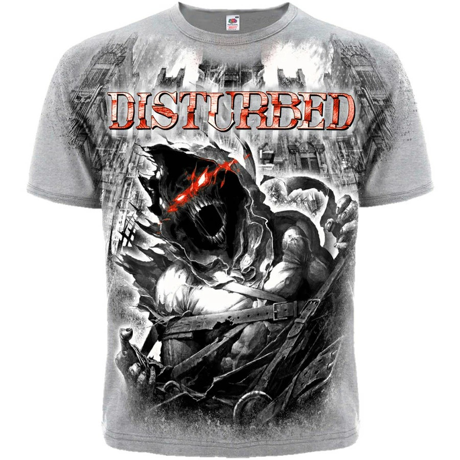 Футболка Disturbed "Asylum" (melange t-shirt), Розмір L