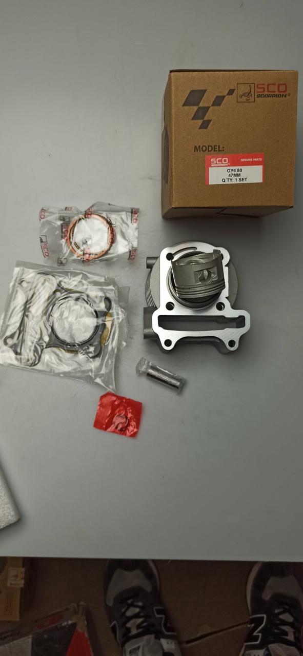 Циліндр в зборі (Поршнева) Скутер 150 кубиків d 57.4 mm