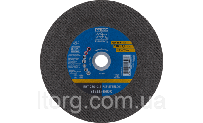 Pferd Круг відрізний 230*2,5*22 PSF STEELOX нерж./сталь