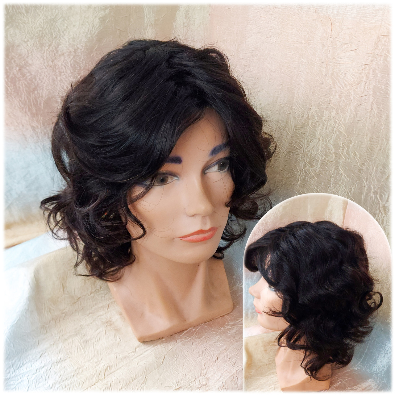 Перука з натурального волосся каскад шоколадний мікс ALISA new-2/33, фото 1