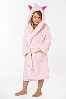 Дитячий теплий халат ENVIE UNICORN 134-140 pink