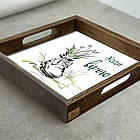 Піднос декоративний дерев'яний Ходи вірою 30х30 см хрп50009кв, фото 2