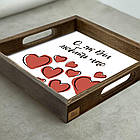 Піднос декоративний дерев'яний О як він любить нас 30х30 см хрп50002кв, фото 2