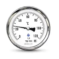 Термометр биметаллический ТБ осевой Стеклоприбор (63 мм, 80 мм, 100 мм)