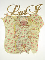 Комплект одежды на новорожденных девочек Rose 7 предметов 56р Желтый