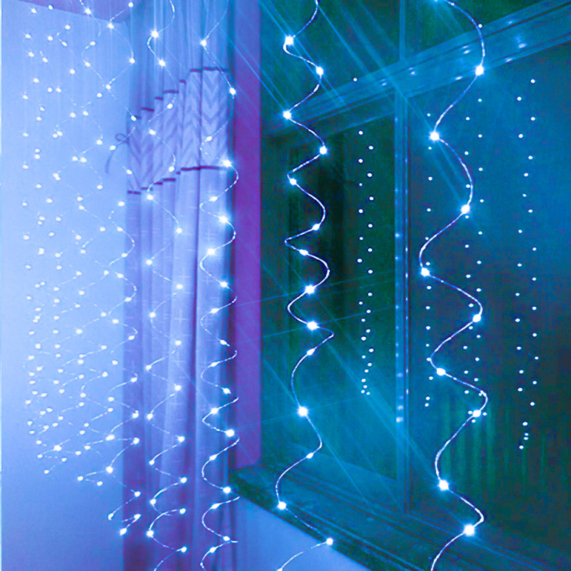Гірлянда Xmas Водоспад 7909 160LED B-9, 2х2 м, синя