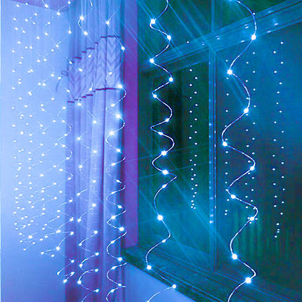 Гірлянда Xmas Водоспад 7909 160LED B-9, 2х2 м, синя, фото 1