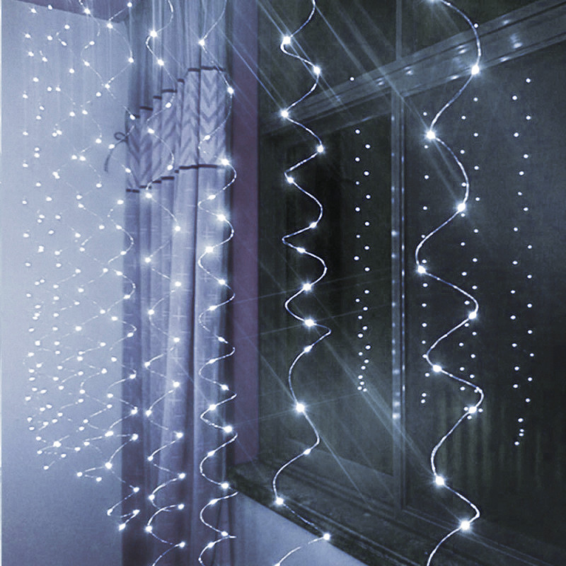 Гірлянда Xmas Водоспад 7907 200LED W-9, 3х2 м, білий світ