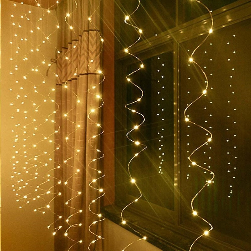 Гірлянда Xmas Водоспад 7912 160LED WW-9, 2х2 м, теплий білий світ