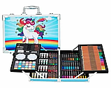 Набір дитячий для творчості Drawing Board 145 3965, 145 предметів, блакитний, фото 3