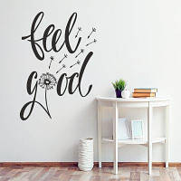 Вінілова інтер'єрна наклейка декор на стіну та шпалери «Feel good» з оракалу