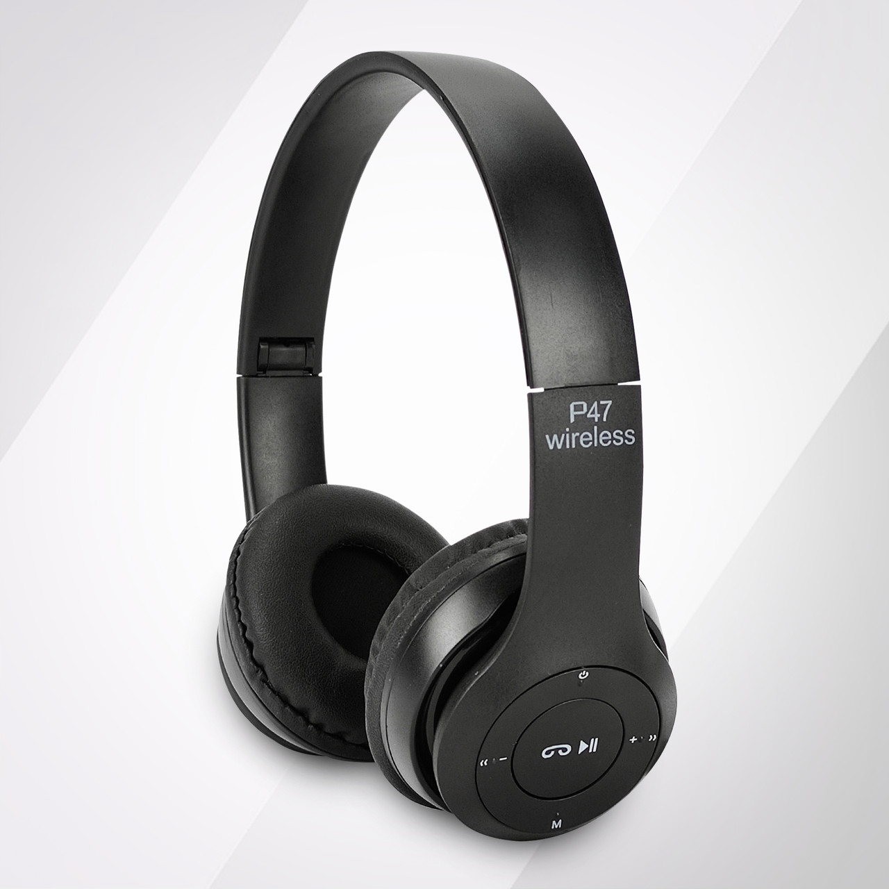 Бездротові Bluetooth-навушники P47 4.2+EDR Wireless headphones чорні накладні блютуз