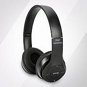 Бездротові Bluetooth-навушники P47 4.2+EDR Wireless headphones чорні накладні блютуз