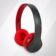 Бездротові Bluetooth-навушники P47 4.2+EDR Wireless headphones червоно сірі накладні блютуз