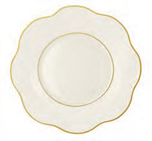 Тарілка обідня із золотими обідками Ø 26,5 см серія "ANEMONE"