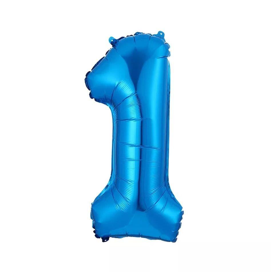 Фольгована цифра 1 розмір 75см | Синій