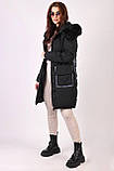 Куртка жіноча зимова чорна код П382, фото 2