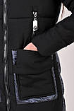 Куртка жіноча зимова чорна код П382, фото 4
