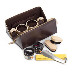 Набір для догляду за взуттям Tarrago DELUXE BROWN SHOE CARE TRAVEL KIT