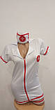 Сексуальный халатик пеньюар комплект медсестра костюм для ролевых игр эротическое белье, фото 3