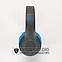Бездротові Bluetooth-навушники P47 4.2+EDR Wireless headphones blue накладні блютуз сині, фото 5