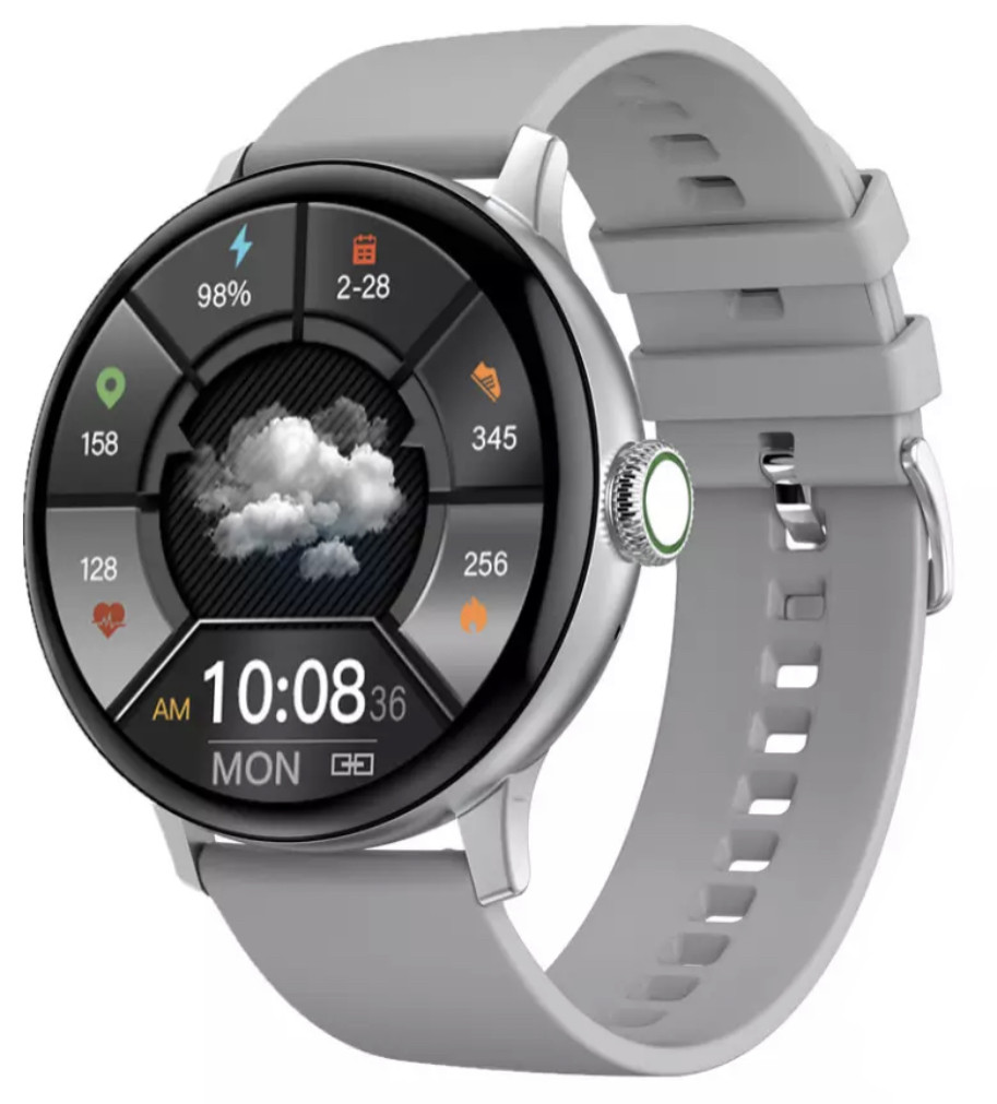 Смарт-годинник Lemfo DT2 Plus Silver Smart Watch для Android та iOS з HD-екраном і Bluetooth виклику