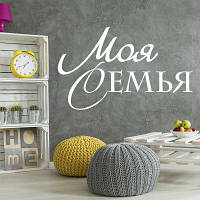 Вінілова інтер'єрна наклейка декор на стіну та шпалери «Моя сім'я» з оракалу