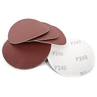 Круг наждачний самоклеючий 125 мм, папір клас С, щільність 120 г/м2, К240, уп. 10 од. INTERTOOL BT-0524