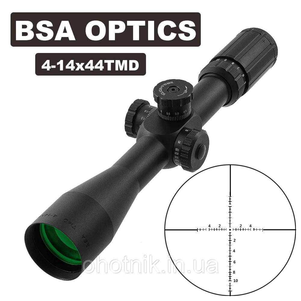 Оптичний приціл BSA TMD 4-14X44 FFP