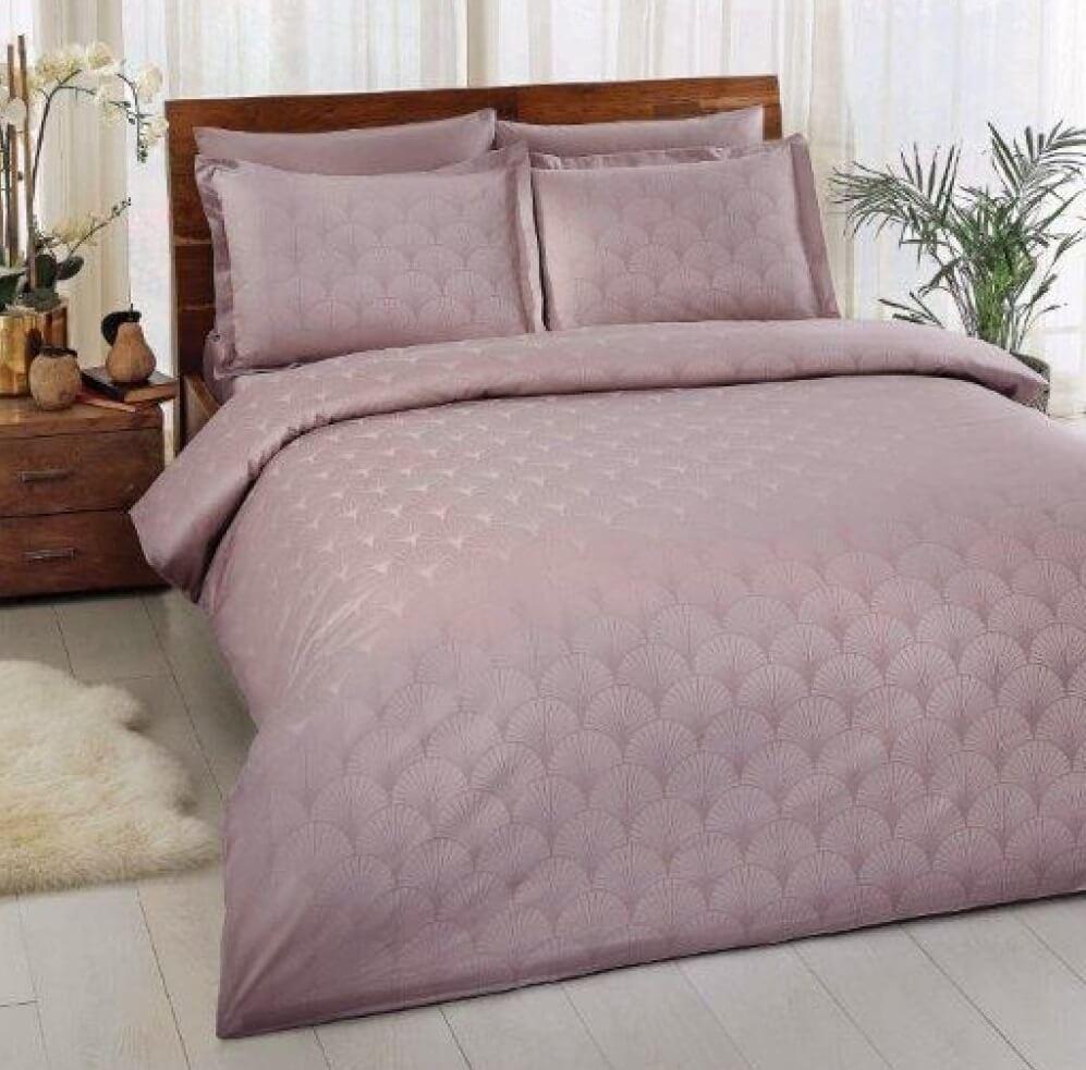 Двоспальний єврокомплект TAC Cross Lilac Жакард, фото 1