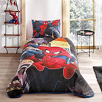 Стеганное покрывало TAC Disney Spiderman In City 160×220см + наволочка