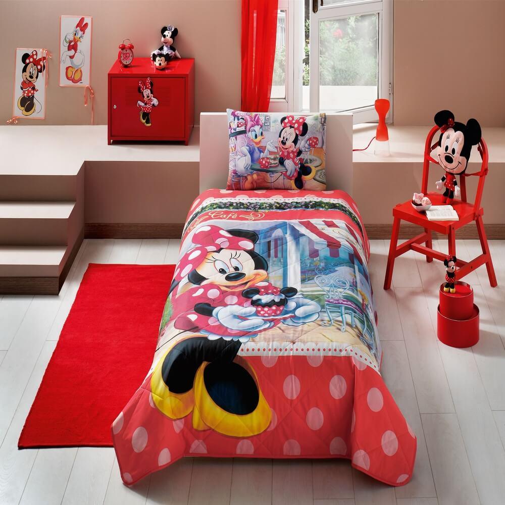 Стьобане покривало TAC Disney Minnie Tea Time 160×220 см + наволочка, фото 1