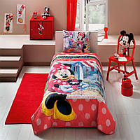 Стьобане покривало TAC Disney Minnie Tea Time 160×220 см + наволочка