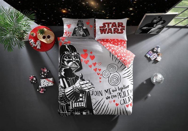 Двоспальний єврокомплект TAC Star Wars Valentin Ранфорс/ простирадло на гумці, фото 1