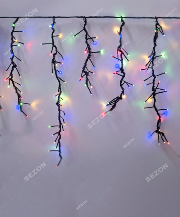 Новорічна світлодіодна вулична гірлянда бахрома Феєрверк 240 LED 2.5 м*0.6 м мульти