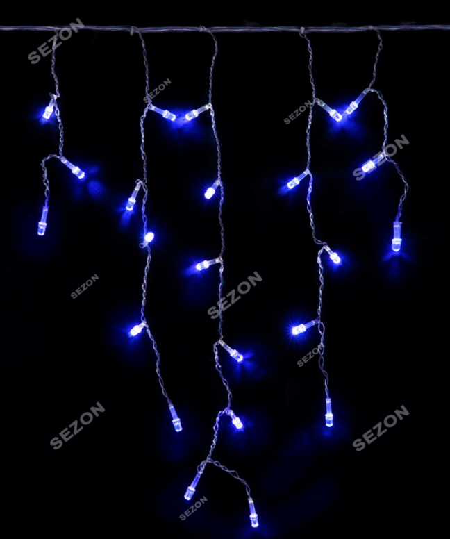 Новорічна світлодіодна гірлянда-бахрома дощик Рубін 120 LED 3м*0.5 м синій