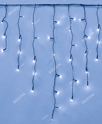 Новорічна світлодіодна гірлянда-бахрома КОНУС 120 LED черн/пров 3м*0.6 м синій, фото 1