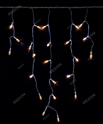 Новорічна світлодіодна гірлянда-бахрома дощик Рубін 120 LED 3м*0.7 теплий білий, фото 1