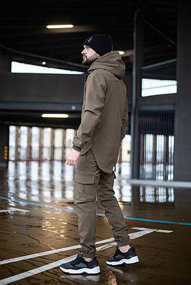 Чоловічий костюм Softshell хакі демісезонний Intruder. Куртка чоловіча , штани утеплені, фото 2