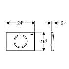 Кнопка зливу для інсталяції GEBERIT одинарна матована сатин 158337 115.108.00.1, фото 2