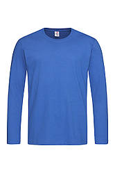 Чоловіча футболка лонгслів синя